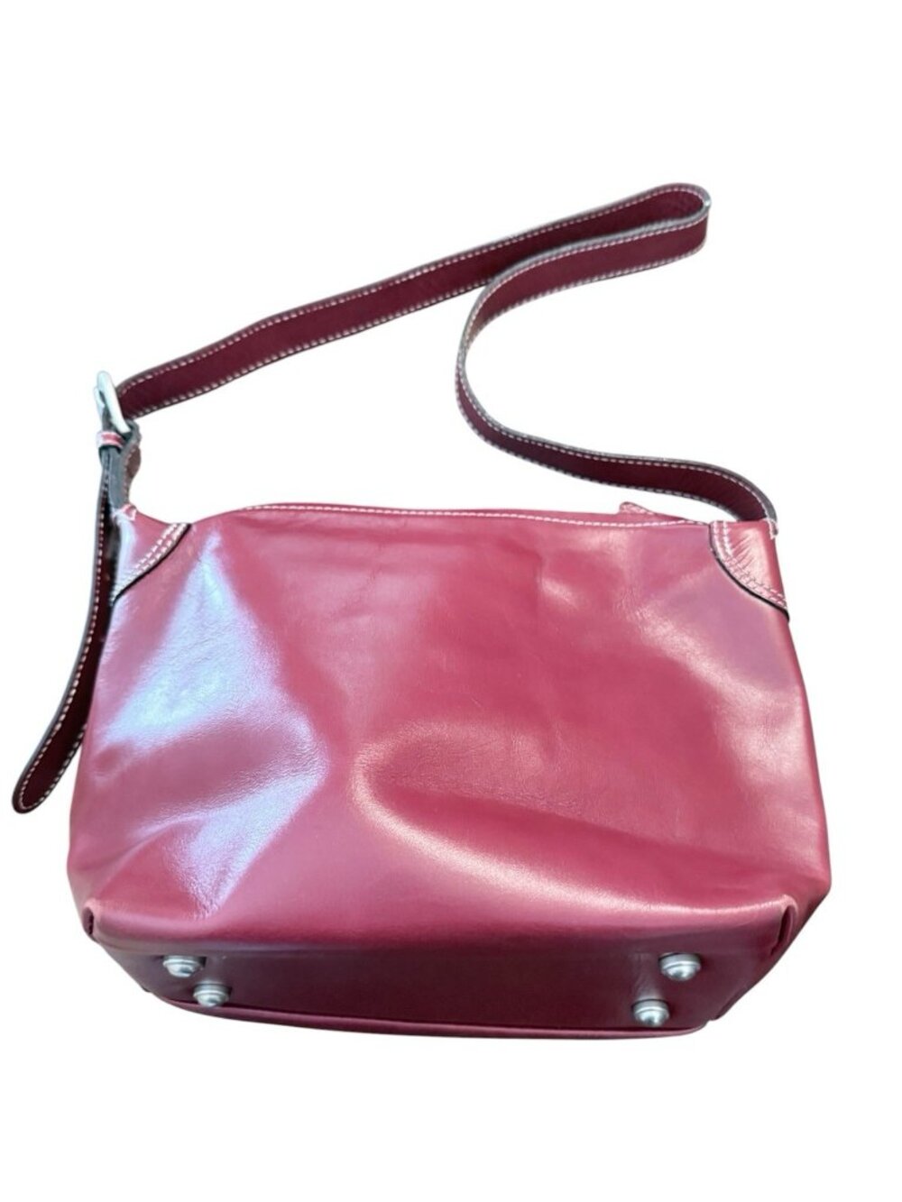 Latico Zip Close Footed Shoulder Bag 12" x 9" x 5" 14.5" Drop As Shown - Picture 6 of 13